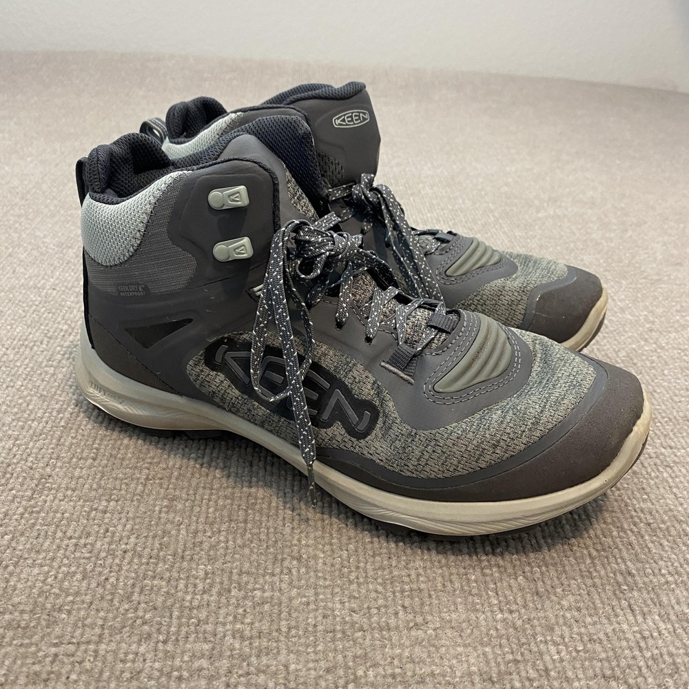 KEEN Shoes Gray Mesh Waterproof Mid Top Hiking Sneakers 1026880 Womens Size 9 W